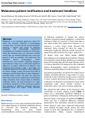 Cover page: Melanoma patient notification and treatment timelines