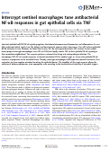 Cover page: Intercrypt sentinel macrophages tune antibacterial NF-κB responses in gut epithelial cells via TNF.