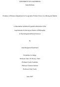 Cover page: Evidence of Human Adaptations for Cooperative Partner Choice in a Biological Market