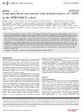 Cover page: Lung microbiota associations with clinical features of COPD in the SPIROMICS cohort.