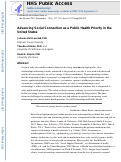 Cover page: Advancing Social Connection as a Public Health Priority in the United States