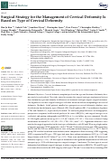 Cover page: Surgical Strategy for the Management of Cervical Deformity Is Based on Type of Cervical Deformity