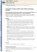 Cover page: Comparison of latino and non‐Latino patients with Ewing sarcoma