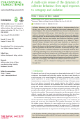 Cover page: A multi-scale review of the dynamics of collective behaviour: from rapid responses to ontogeny and evolution