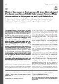 Cover page: Modest Decreases in Endogenous All-Trans-Retinoic Acid Produced by a Mouse Rdh10 Heterozygote Provoke Major Abnormalities in Adipogenesis and Lipid Metabolism