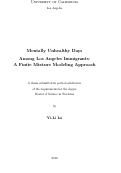 Cover page: Mentally Unhealthy Days Among Los Angeles Immigrants: A Finite Mixture Modeling Approach