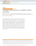 Cover page: Topological kink plasmons on magnetic-domain boundaries