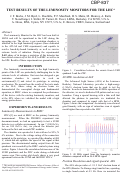 Cover page: Test Results of the Luminosity Monitors for the LHC