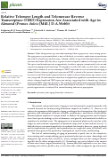 Cover page: Relative Telomere Length and Telomerase Reverse Transcriptase (TERT) Expression Are Associated with Age in Almond (Prunus dulcis [Mill.] D.A.Webb)