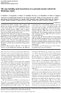 Cover page: TB case fatality and recurrence in a private sector cohort in Mumbai, India