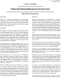 Cover page: Solitary Spinal Epidural Metastasis from Ovarian Cancer