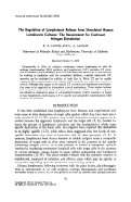 Cover page: The regulation of lymphotoxin release from stimulated human lymphocyte cultures: The requirement for continual mitogen stimulation