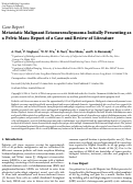 Cover page: Metastatic malignant ectomesenchymoma initially presenting as a pelvic mass: report of a case and review of literature.