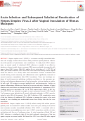 Cover page: Acute Infection and Subsequent Subclinical Reactivation of Herpes Simplex Virus 2 after Vaginal Inoculation of Rhesus Macaques