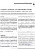 Cover page: Scientific rigor and credibility in the nutrition research landscape