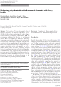 Cover page: Relapsing polychondritis with features of dementia with Lewy bodies