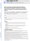 Cover page: Male contraception development: monitoring effective spermatogenesis suppression utilizing a user-controlled sperm concentration test compared with standard semen analysis