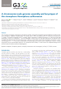 Cover page: A chromosome-scale genome assembly and karyotype of the ctenophore Hormiphora californensis