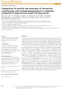 Cover page: Comparison of toxicity and outcomes of concurrent radiotherapy with carboplatin/paclitaxel or cisplatin/etoposide in stage III non–small cell lung cancer