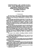 Cover page: Constitutional Law - <em>United States v. Ross</em>: Final Obliteration of Fourth Amendment Protection from Warrantless Searches of Cars and their Contents - <em>United States v. Ross</em>