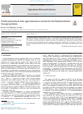 Cover page: A fully polynomial time approximation scheme for the Replenishment Storage problem.