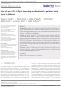 Cover page: Use of non‐LDL‐C lipid‐lowering medications in patients with type 2 diabetes