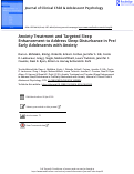 Cover page: Anxiety Treatment and Targeted Sleep Enhancement to Address Sleep Disturbance in Pre/Early Adolescents with Anxiety