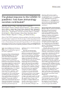 Cover page: The global response to the COVID-19 pandemic: how have immunology societies contributed?