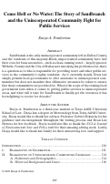 Cover page: Come Hell or No Water: The Story of Sandbranch and the Unincorporated Community Fight for Public Services