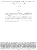 Cover page: Estimating Net Costs of Adopting Family Friendly Policies at Universities: Description of a Simulation Program