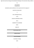 Cover page: Agricultural Land Use Change and Sustainability Challenges in the Sacramento Valley, California