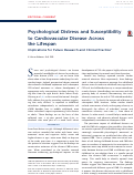 Cover page: Psychological Distress and Susceptibility to Cardiovascular Disease Across the Lifespan Implications for Future Research and Clinical Practice∗