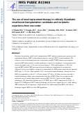 Cover page: The use of renal replacement therapy in critically ill pediatric small bowel transplantation candidates and recipients: Experience from one center