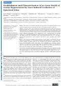 Cover page: Establishment and Characterization of an Acute Model of Ocular Hypertension by Laser-Induced Occlusion of Episcleral VeinsLaser Induced Acute IOP Elevation