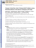 Cover page: Changes in Body Mass Index Following HAART Initiation among HIV Infected Women in the Women’s Interagency HIV Study