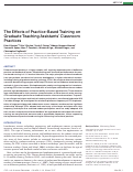 Cover page: The Effects of Practice-Based Training on Graduate Teaching Assistants' Classroom Practices.