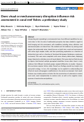 Cover page: Does visual or mechanosensory disruption influence risk assessment in coral reef fishes: a preliminary study.