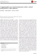 Cover page: Computationally aware control of autonomous vehicles: a hybrid model predictive control approach