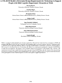 Cover page: A CTA-DCD Model to Determine Design Requirements for Technology to SupportPeople with Mild Cognitive Impairment / Dementia at Work