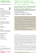 Cover page: Evaluating the neuropeptide-social cognition link in ageing: the mediating role of basic cognitive skills.