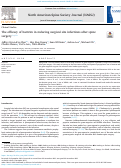 Cover page: The efficacy of bactrim in reducing surgical site infections after spine surgery