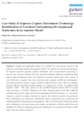 Cover page: Case Study of Sequence Capture Enrichment Technology: Identification of Variation Underpinning Developmental Syndromes in an Amniote Model