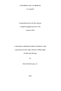 Cover page: Computational tools for the analysis of high-throughput genome-scale sequence data