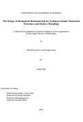 Cover page: The Design of Mechanical Metamaterials for Nonlinear-Elastic Functional Structures and Surface Morphing