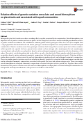 Cover page: Relative effects of genetic variation sensu lato and sexual dimorphism on plant traits and associated arthropod communities