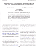 Cover page: Integrating Prospective Longitudinal Data: Modeling Personality and Health in the Terman Life Cycle and Hawaii Longitudinal Studies