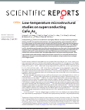 Cover page: Low-temperature microstructural studies on superconducting CaFe2As2