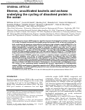 Cover page: Diverse, uncultivated bacteria and archaea underlying the cycling of dissolved protein in the ocean.