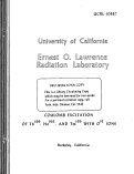 Cover page: COULOMB EXCITATION OF Tb159, Ho165, AND Tm169 WITH O16 IONS