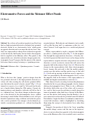 Cover page: Electromotive Forces and the Meissner Effect Puzzle